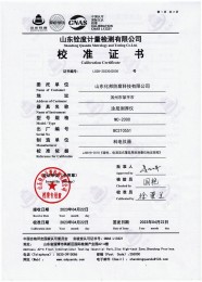 檢測儀器報告證書：塗層測厚儀